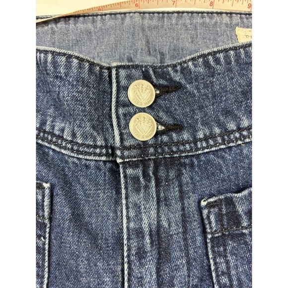 Rag & Bone Pearson Wide Leg Jeans Blue 26 Front Patch Pockets High Rise Trouser - Picture 10 of 13